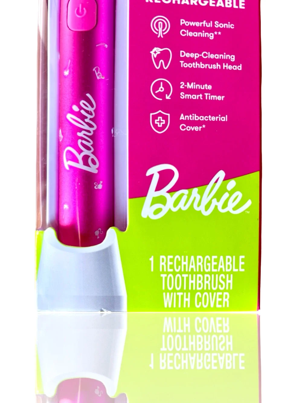 Firefly Sonic Barbie Toothbrush with USB Charging and Antibacterial Cover